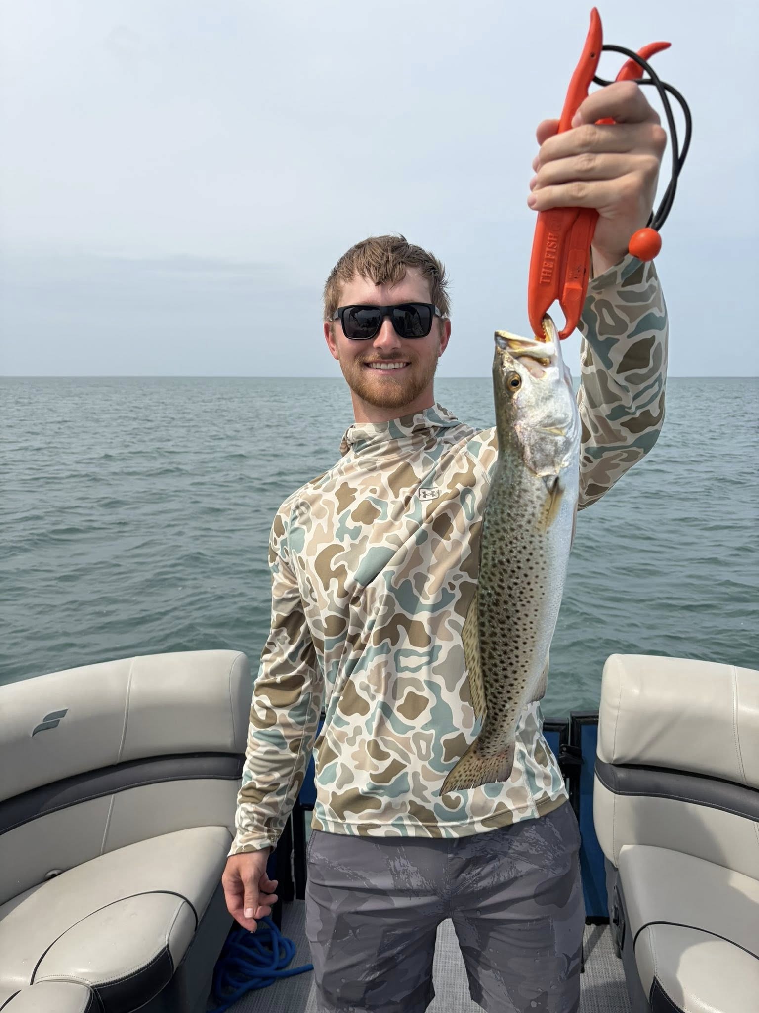 Speckled trout caught during fishing charter in South Padre Island TX waters