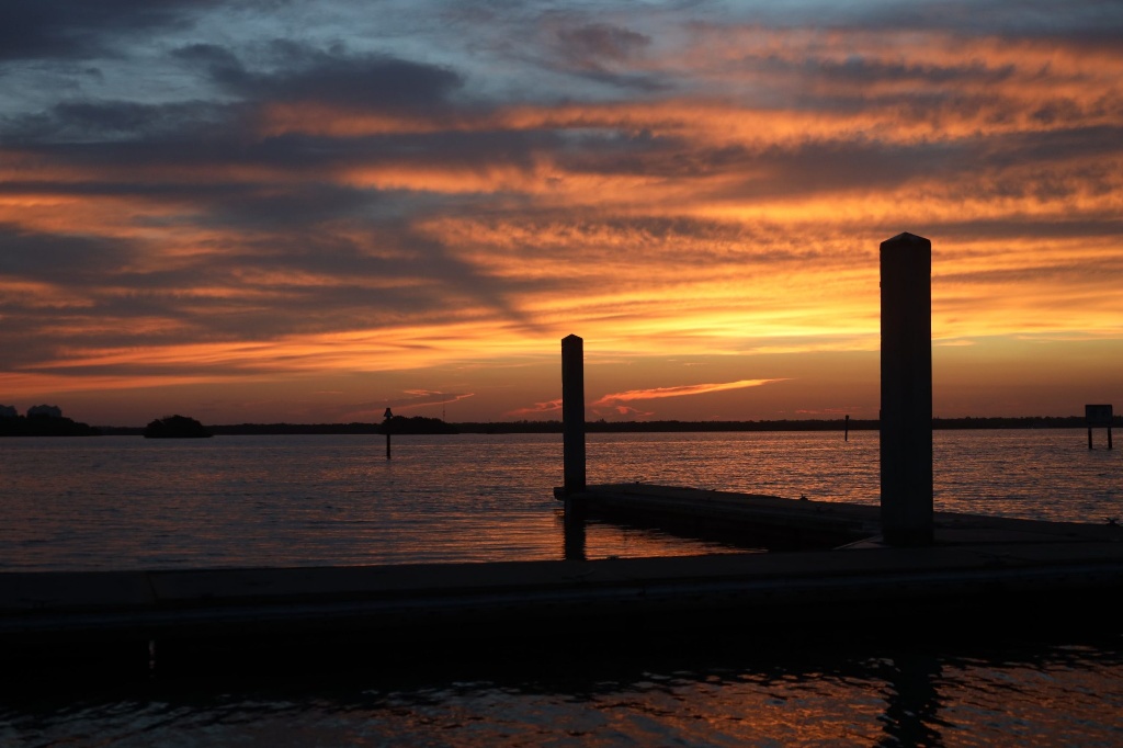 Scenic view of FL coastline with fishing gear