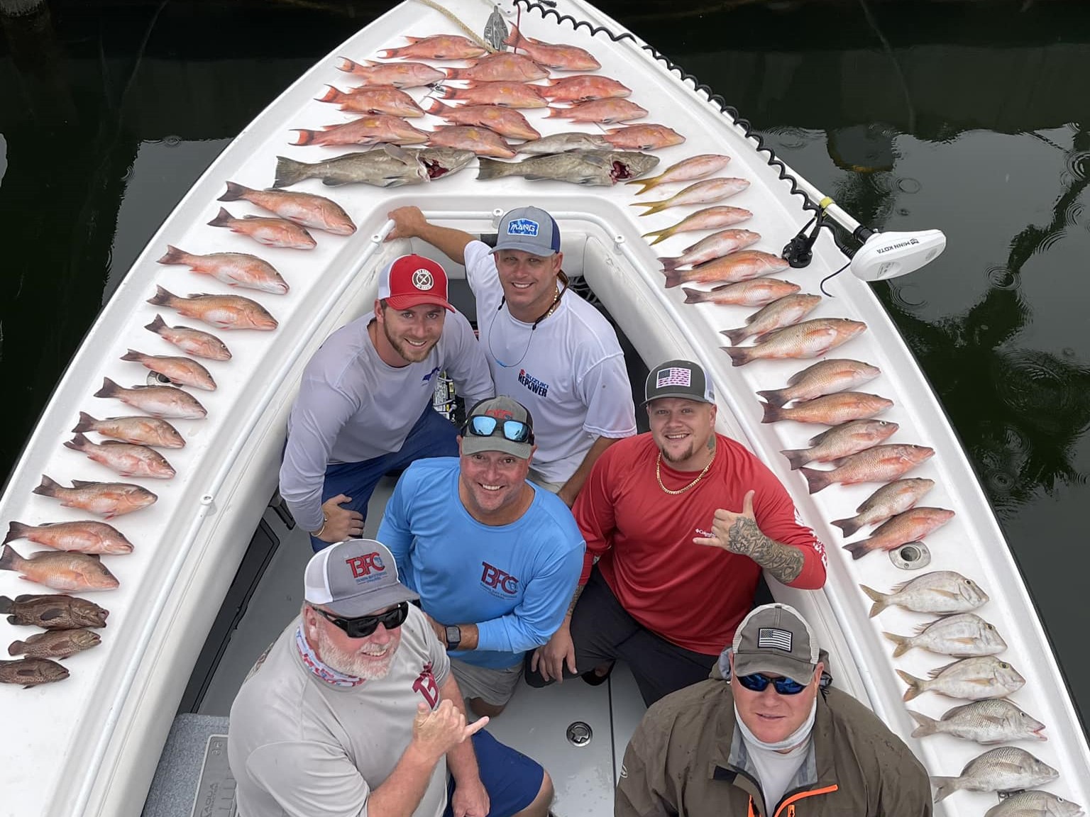 Tampa Gulf of Mexico fishing charter boat targeting red grouper and snapper offshore