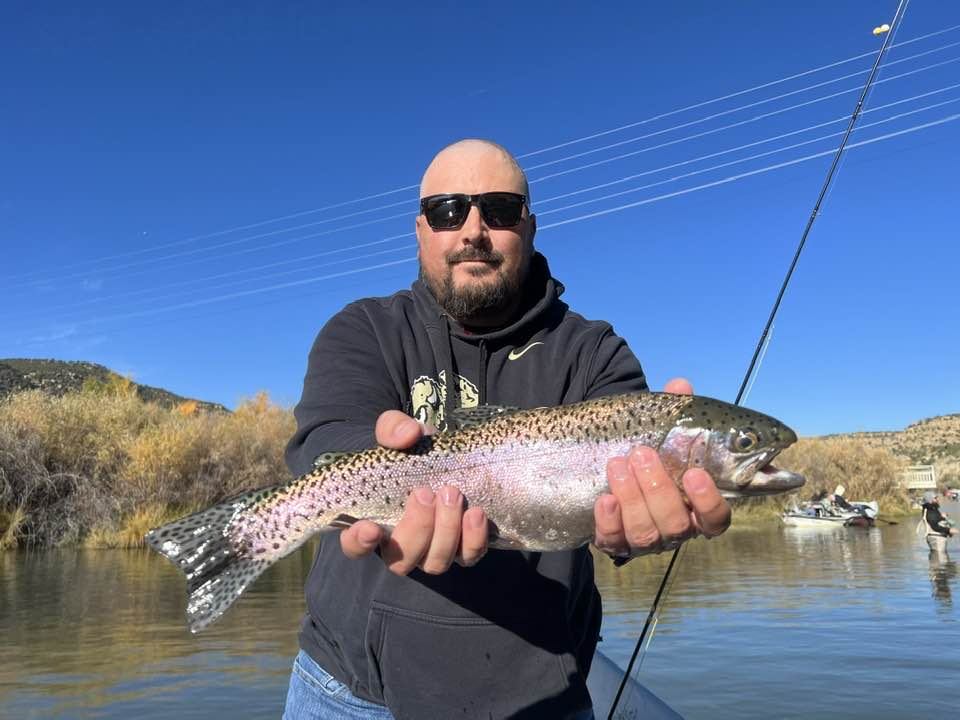 A single rainbow trout caught in New Mexico