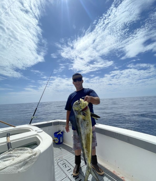 A person fishing in San Diego