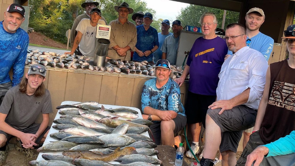 Group of 14 people enjoying fishing in SC
