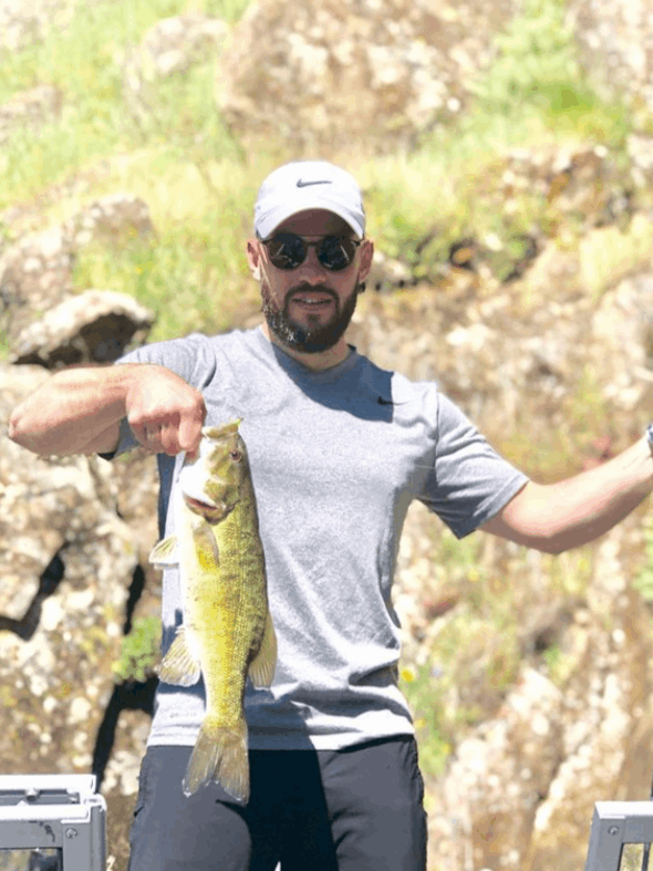 One person fishing in CA