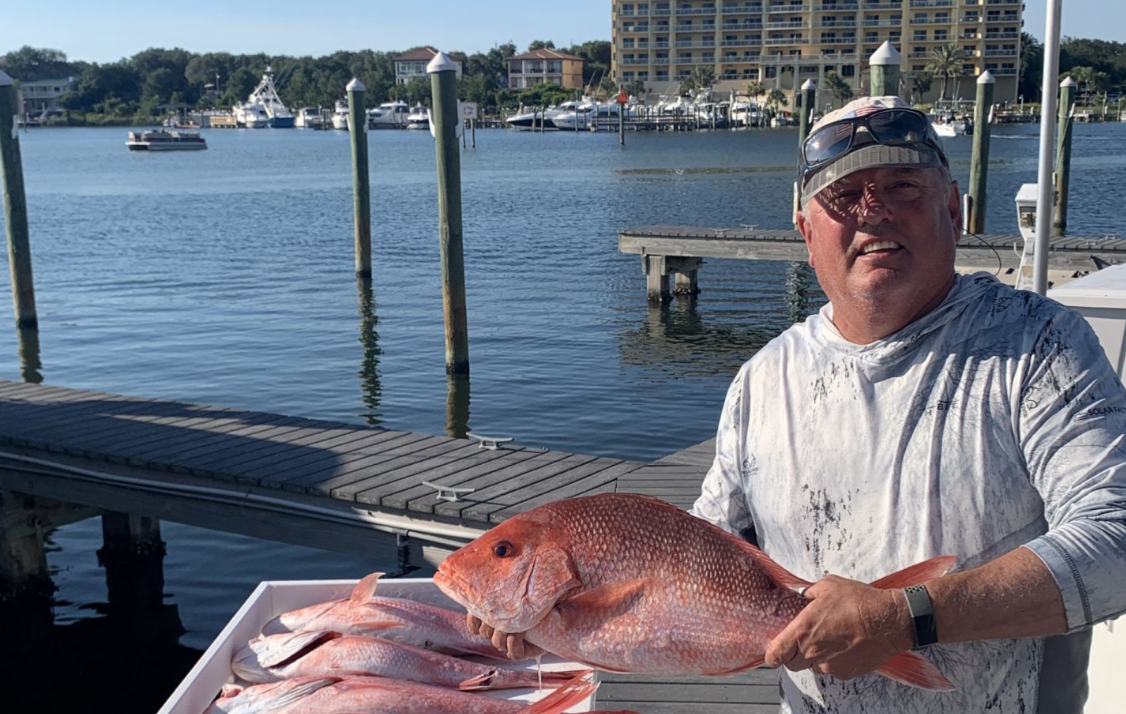 One angler fishing in Destin