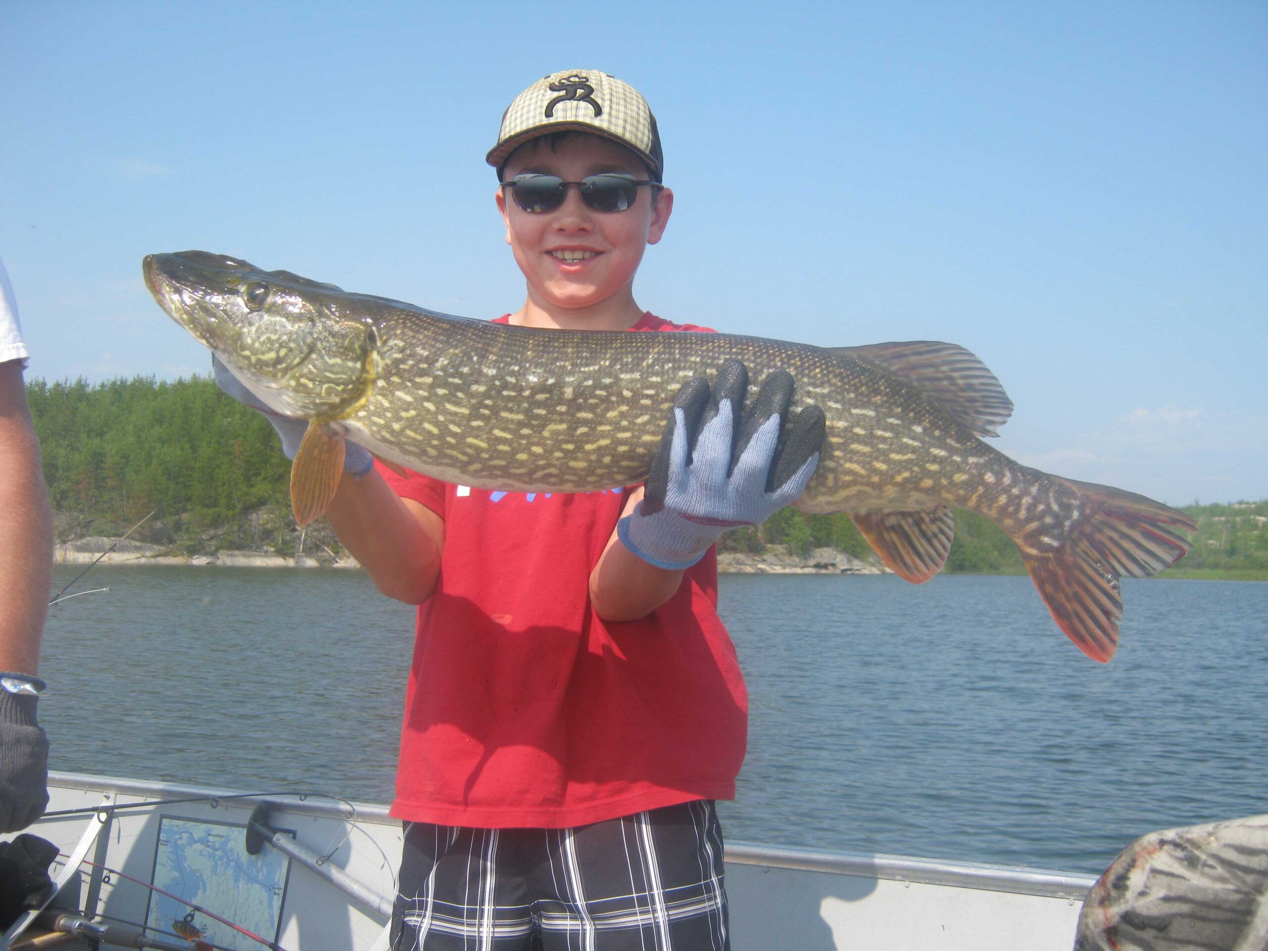 Fishing for northern pike on the North Saskatchewan River