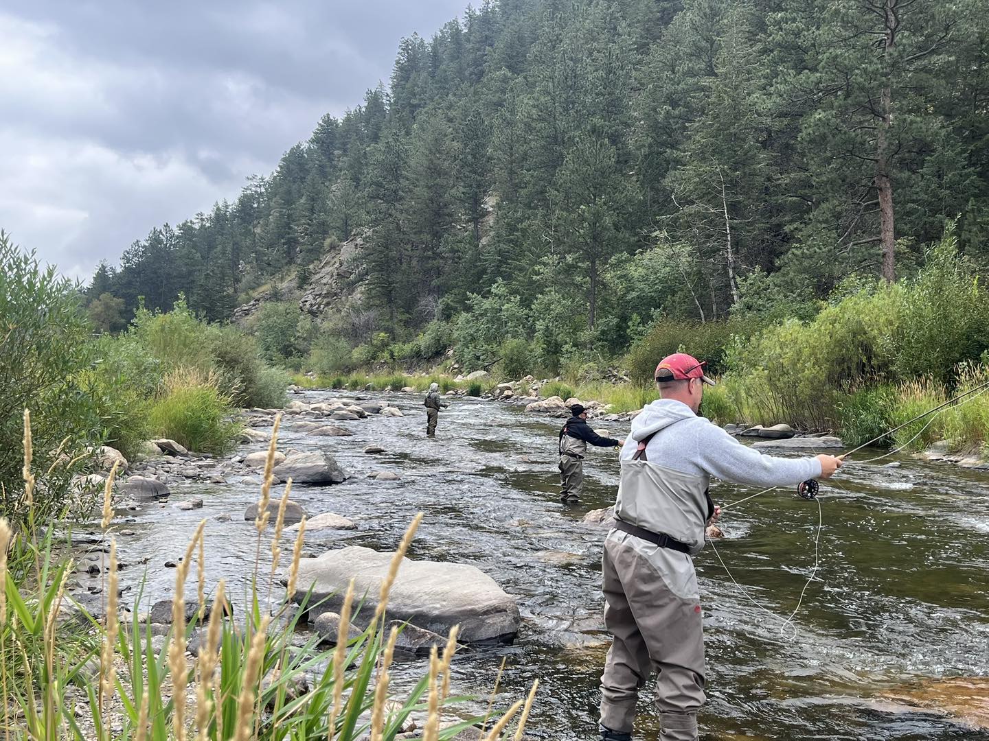 Avid angler in Colorado enjoying a day of fishing