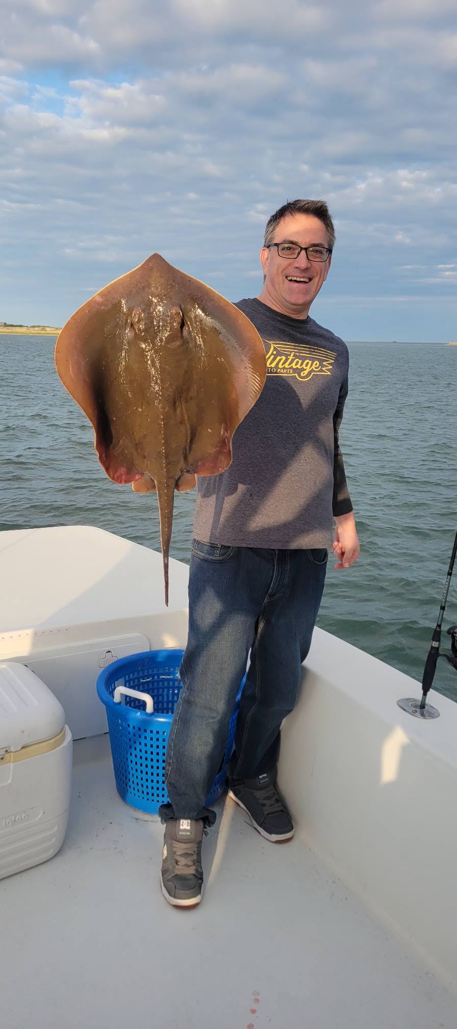 Large stingray caught during fishing trip in Wanchese NC