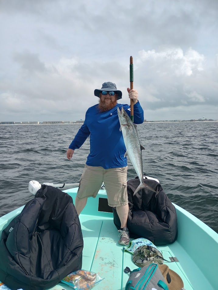 Caught a king mackerel while fishing in FL