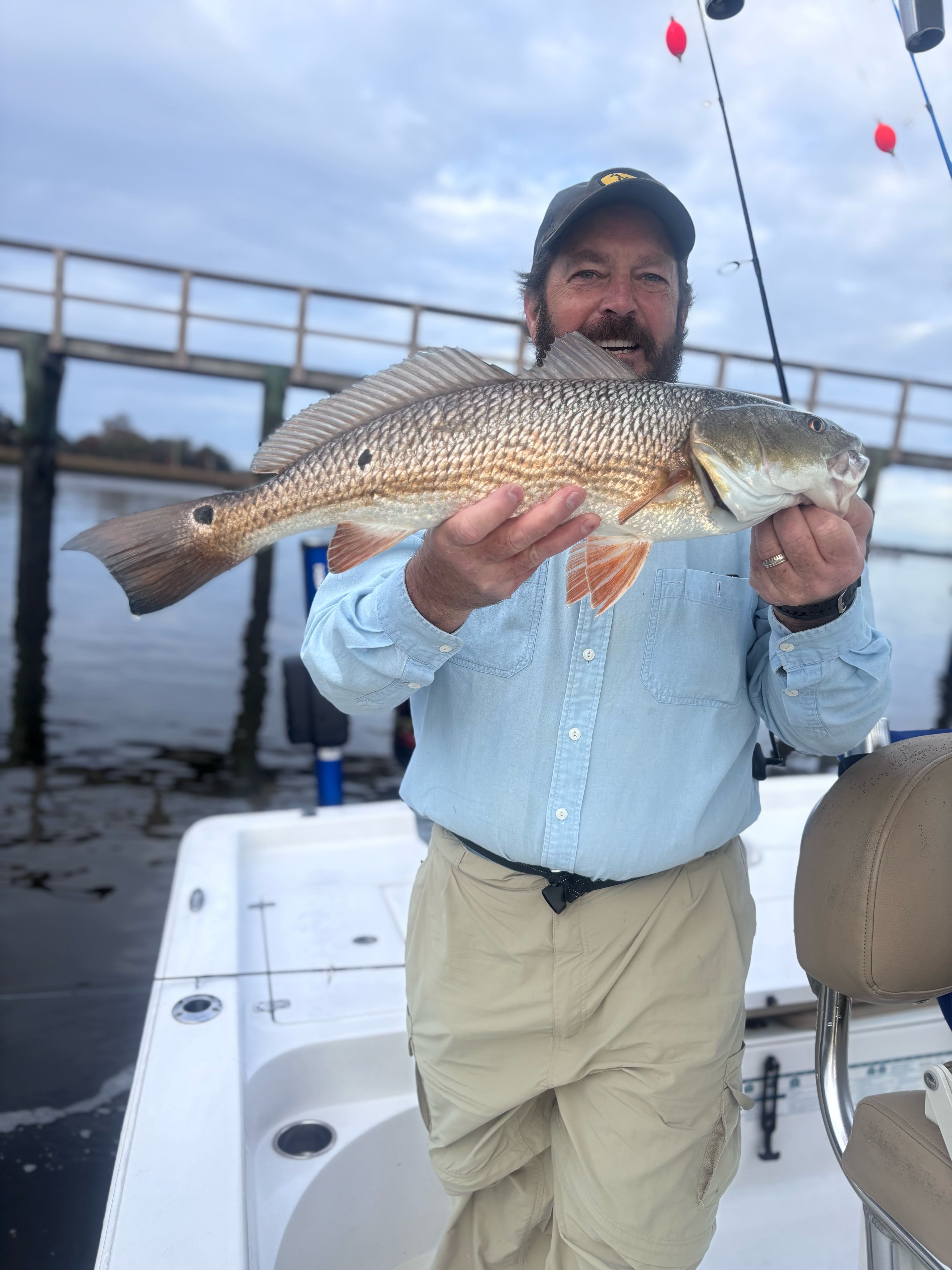 A redfish caught while fishing on Johns Island