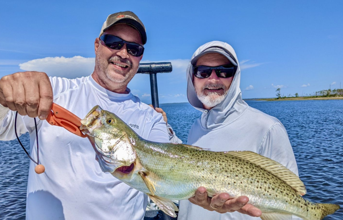 Spotted Weakfish caught during fishing trip in FL