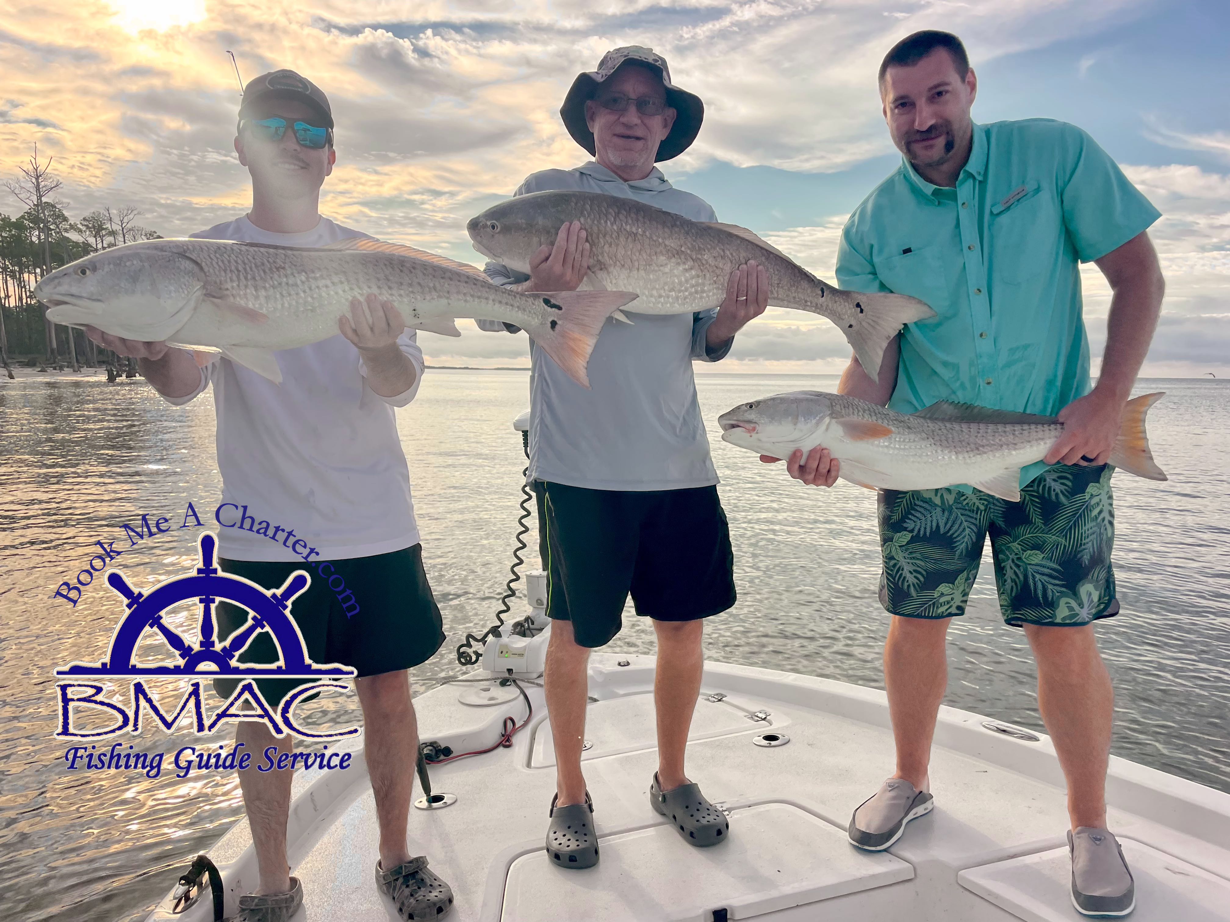 Three redfish caught while fishing in FL
