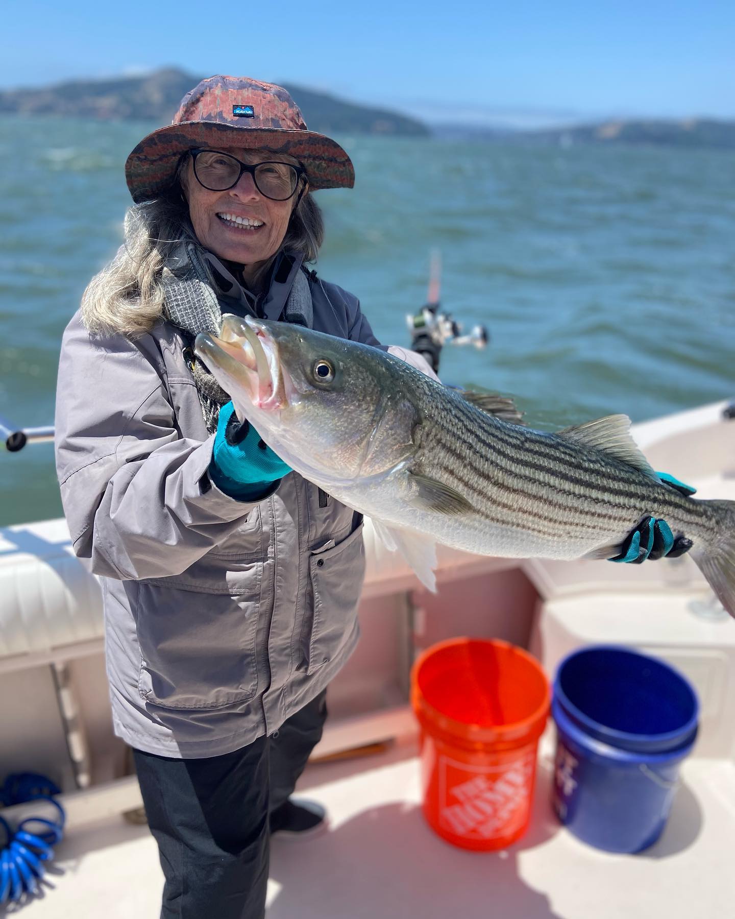 Striped bass caught fishing in CA