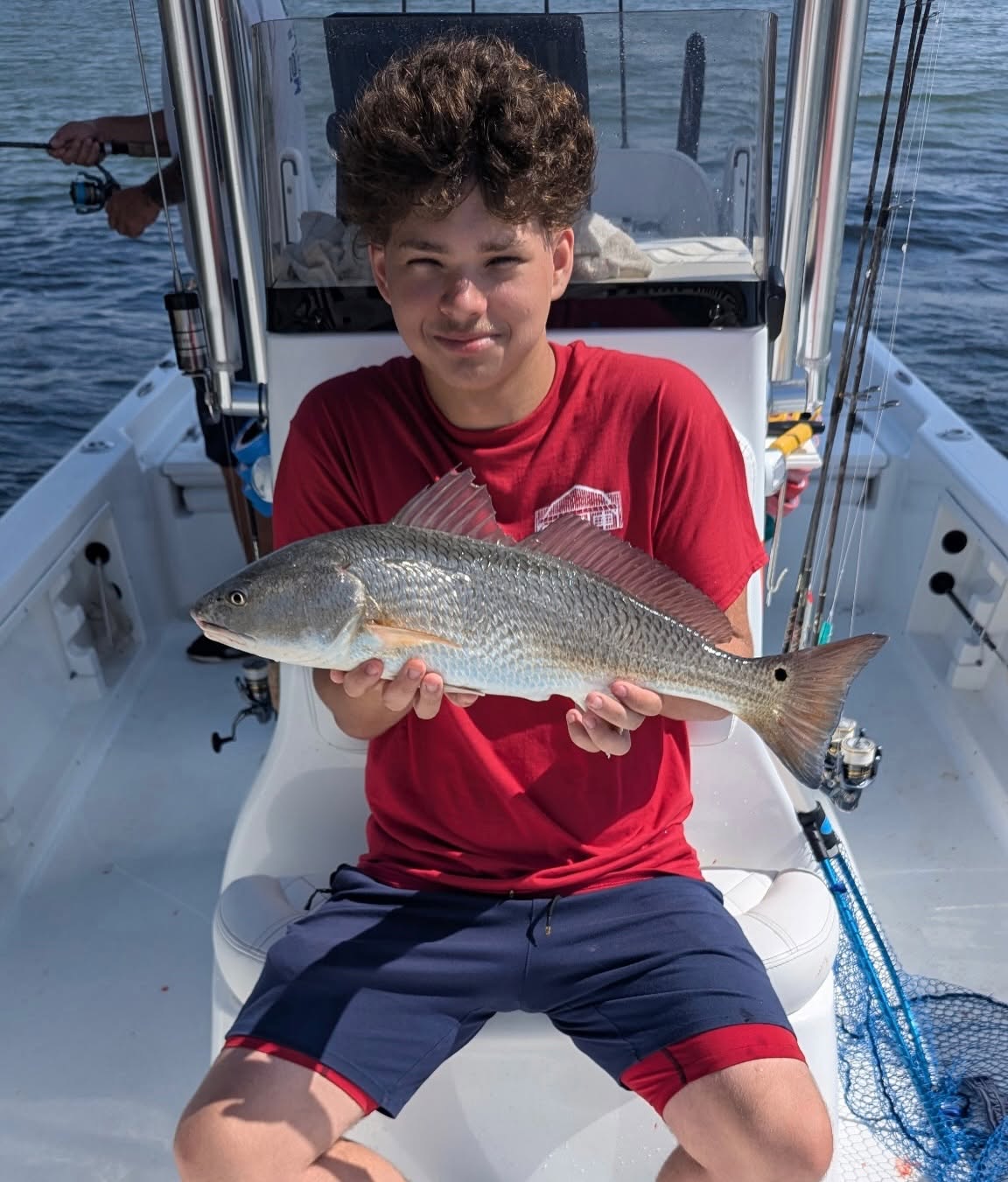 Redfish caught during fishing trip in Atlantic Beach NC