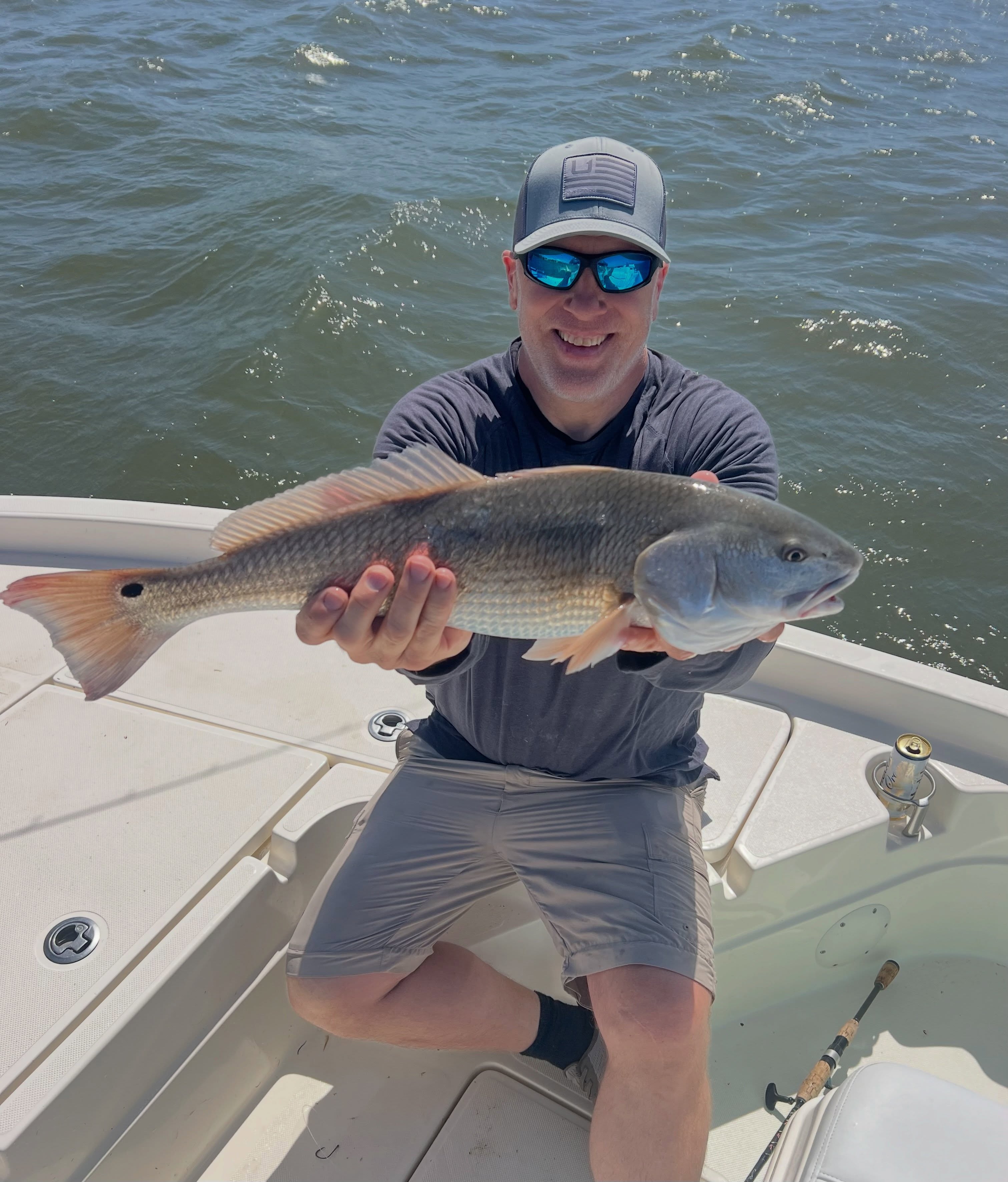 Redfish caught while fishing in Atlantic Beach NC