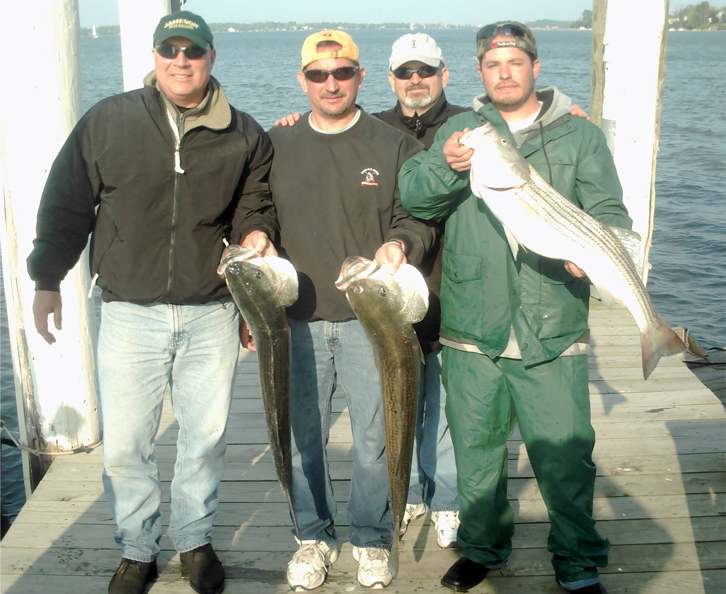 Three big fish caught by four people in Brigantine
