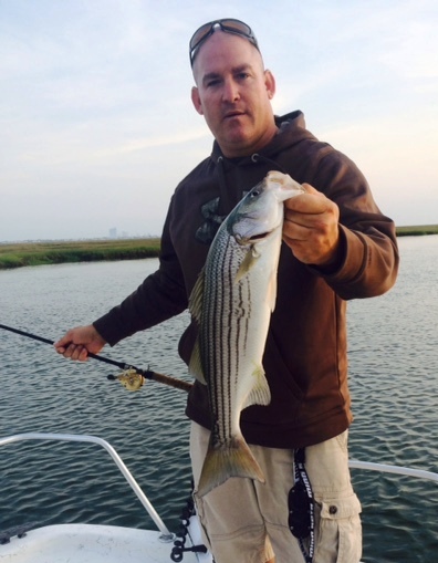 Striped bass caught in Brigantine, New Jersey