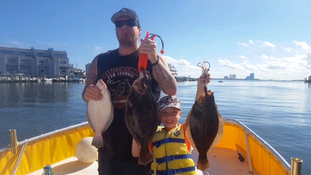 Three fish caught during a fishing trip in Brigantine