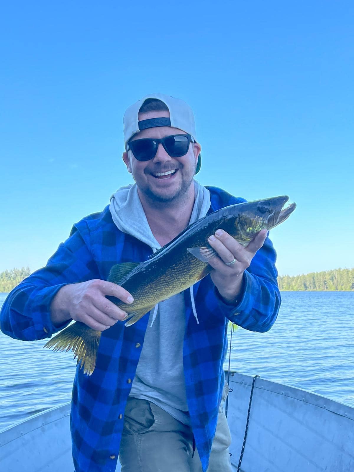One angler fishing in Elliot Lake