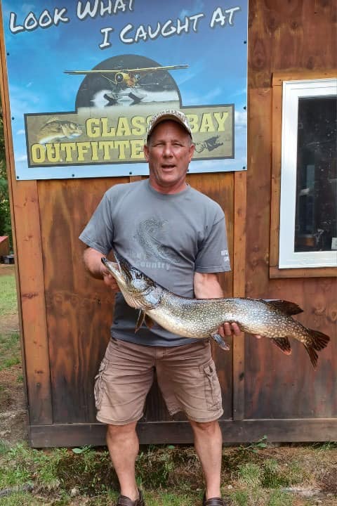 A person fishing in Ontario, Canada