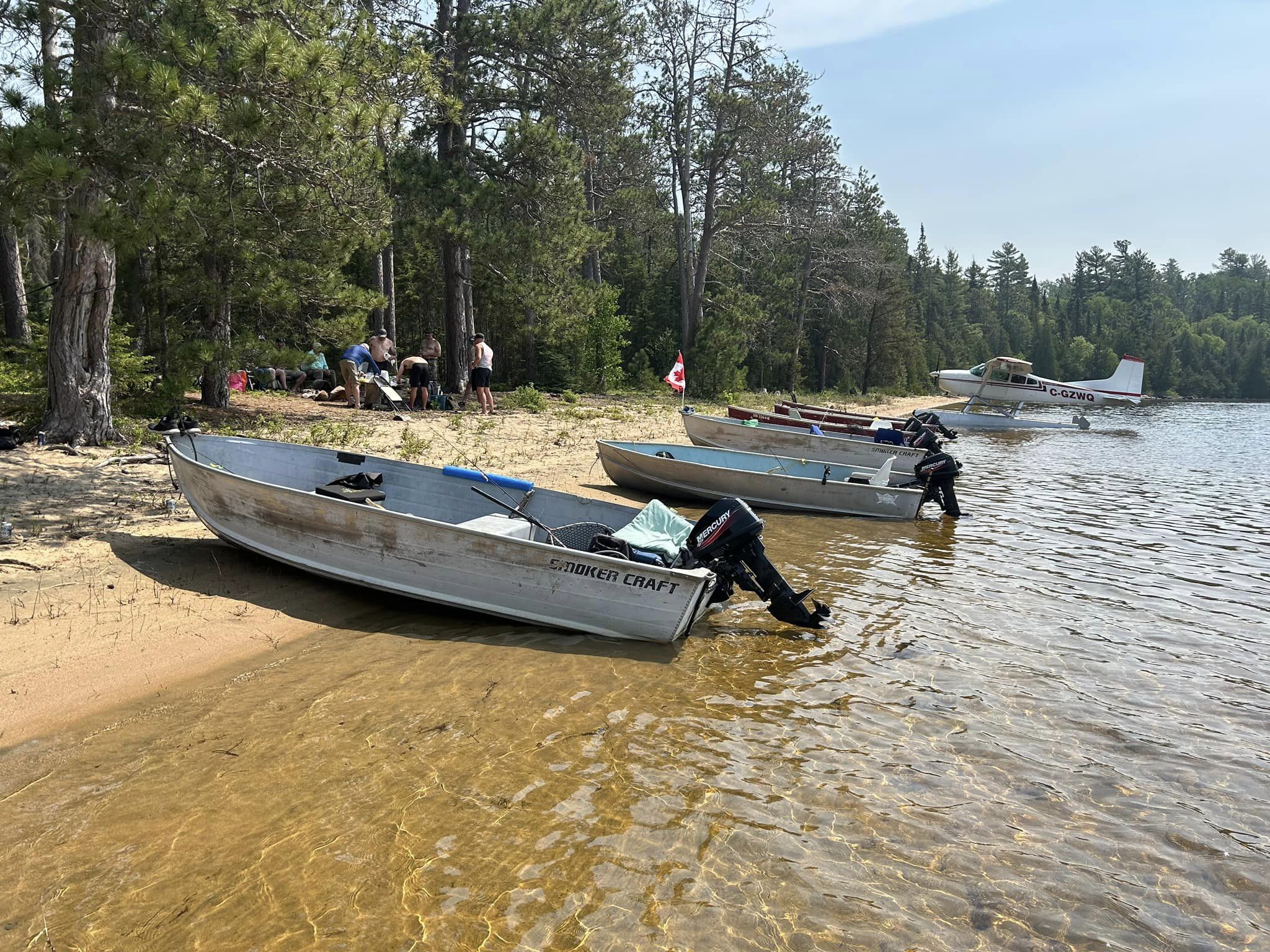 Anglers on a fishing tour in Elliot Lake
