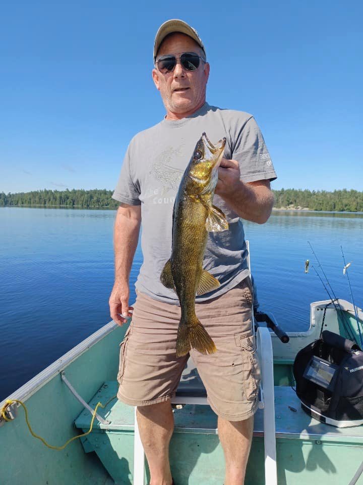 One person fishing in Ontario, Canada
