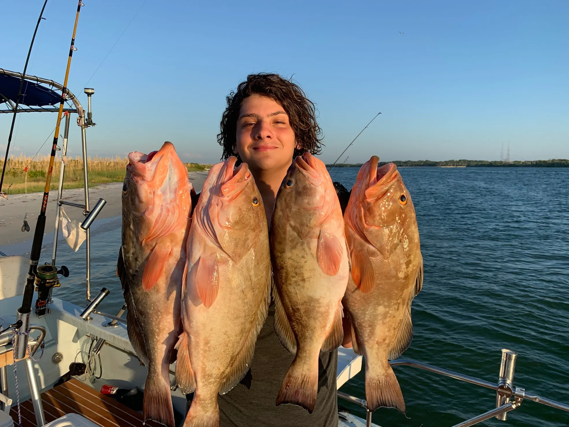 A great catch of Tripletail and Whiting fish in St. Petersburg