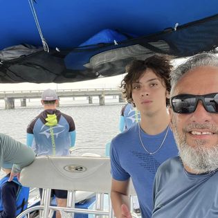 Three people fishing in Florida