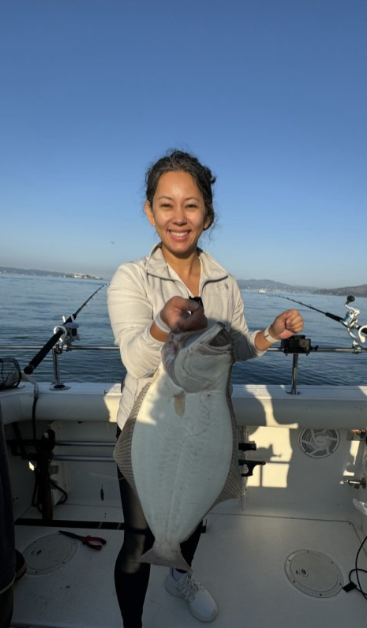 Single angler fishing in San Francisco
