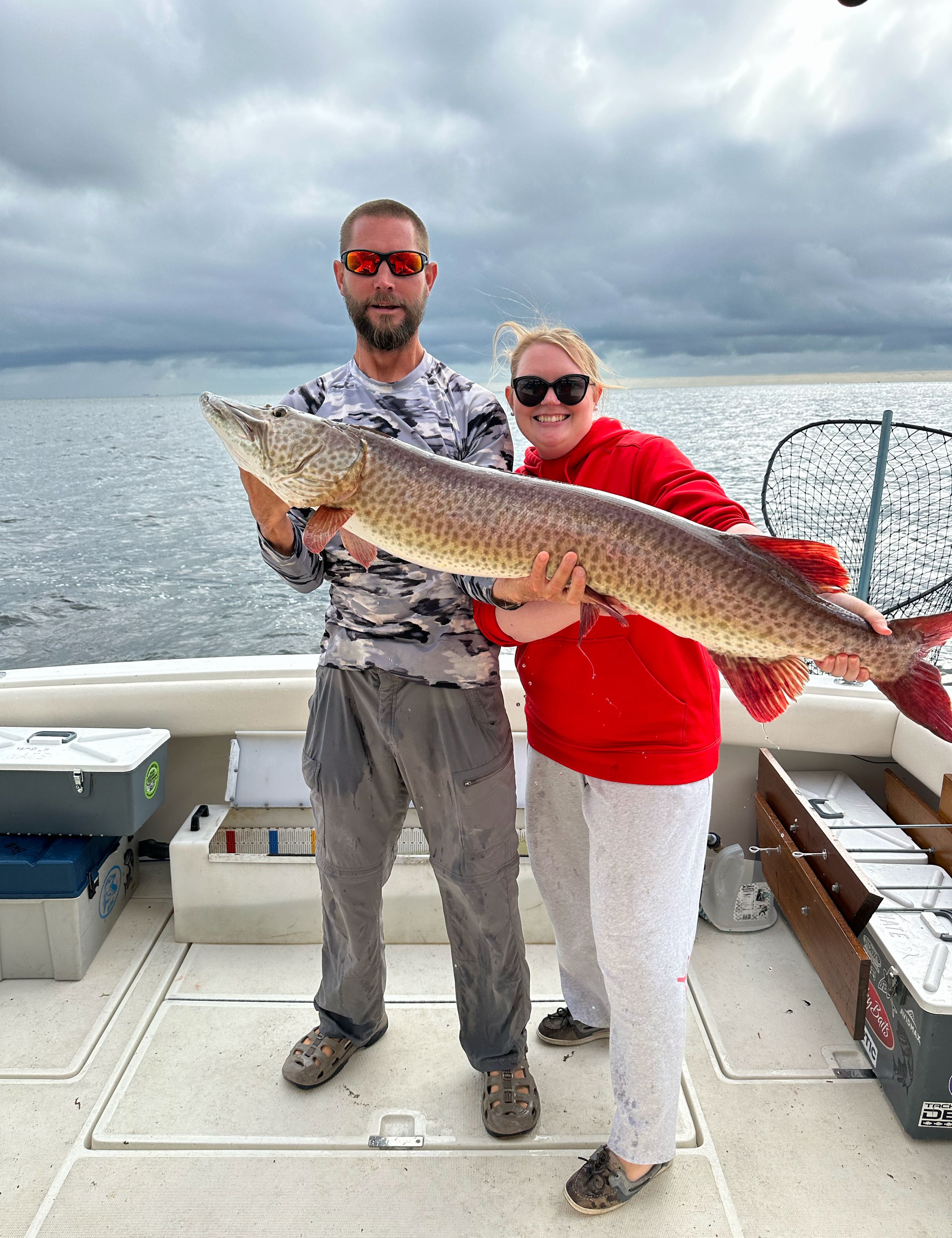 Muskellunge fish caught while fishing in MI