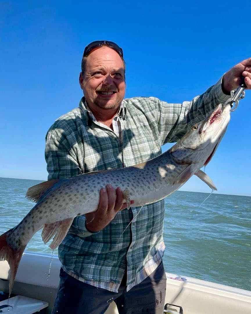 Muskellunge fish caught by one person in St. Clair Shores