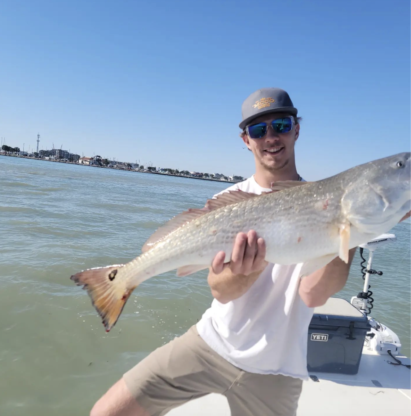 Lone fisherman in Texas with a great catch