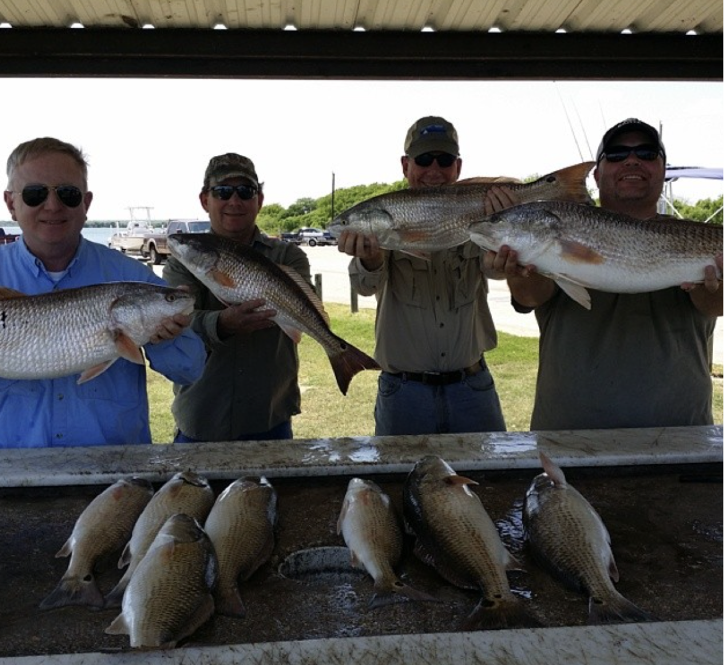 10 redfish caught fishing in TX