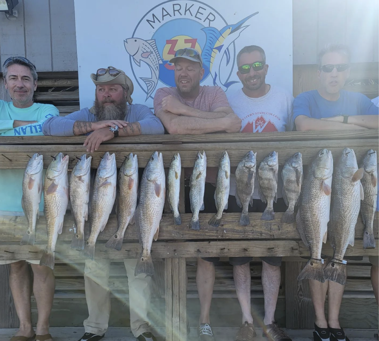 13 redfish, black drum, and spotted weakfish caught in Port Aransas