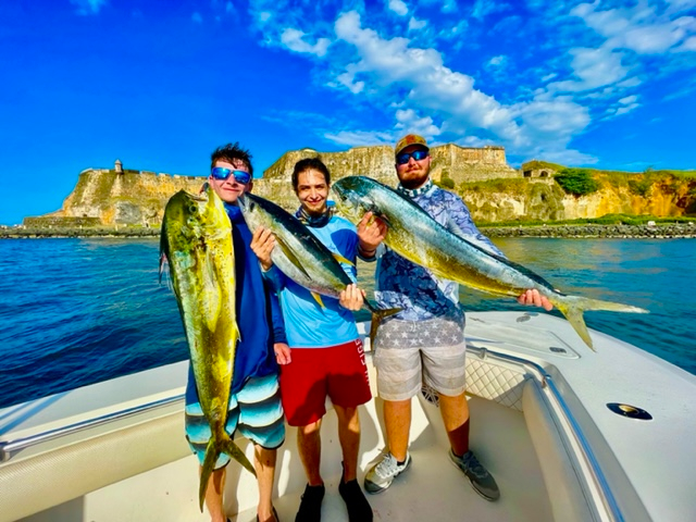 3 big fish caught during a cruises and fishing trip in PR