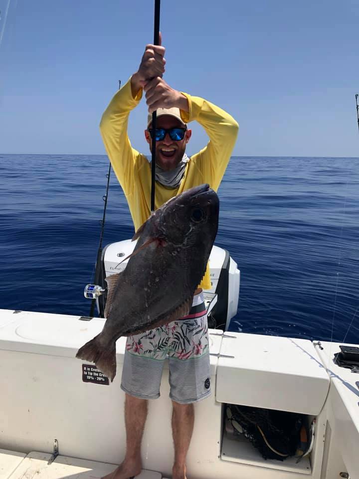 Angler with a large fish caught in Key West