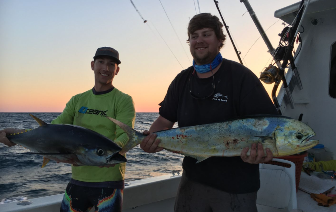 Two anglers fishing in Morehead City