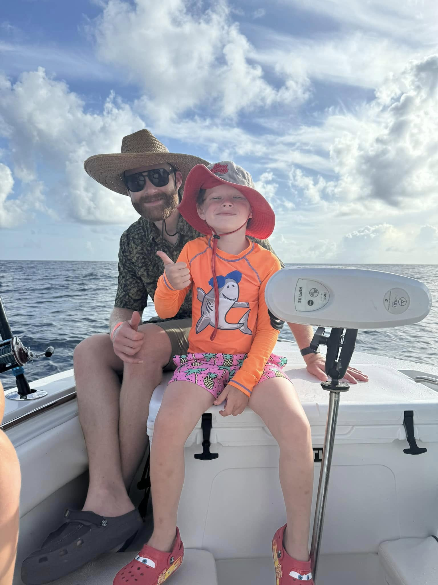 Two people fishing at Port Canaveral