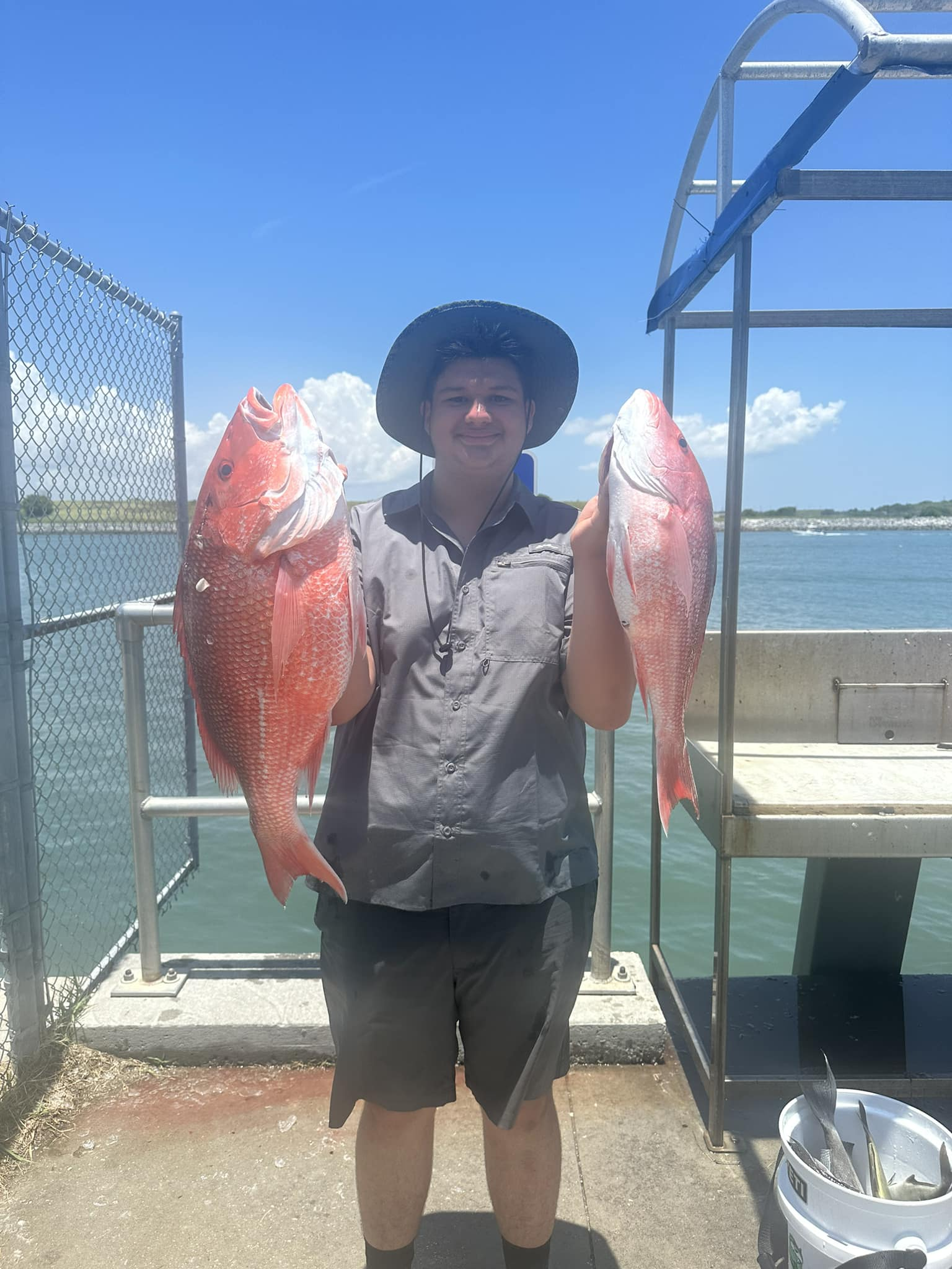 Two fish caught in Port Canaveral, Florida