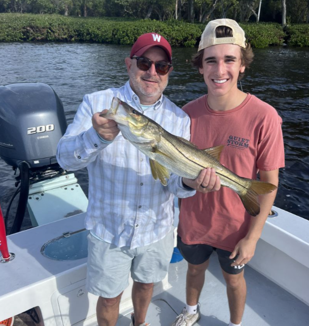 A snook fish caught at Bradenton Beach while fishing