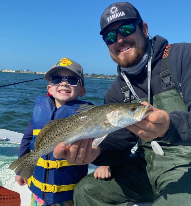 Spotted weakfish caught at Bradenton Beach, Florida