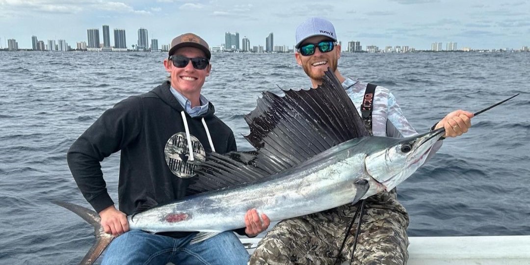Majestic Atlantic Sailfish caught in Fort Lauderdale