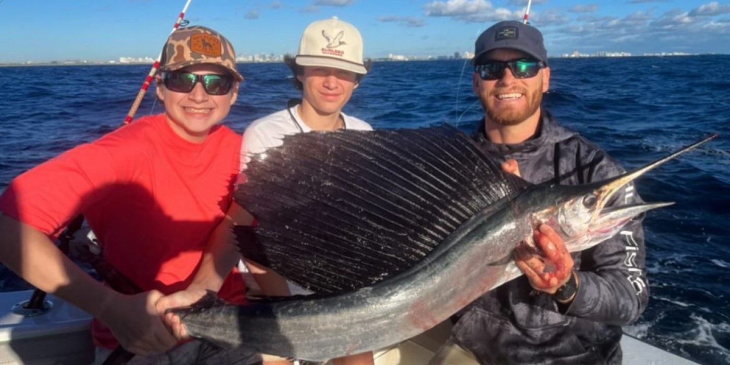 A single Atlantic Sailfish caught while fishing in Fort Lauderdale