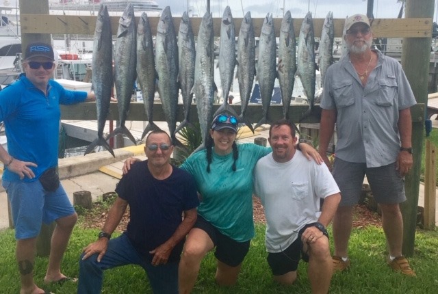 8 bluefish caught while fishing in FL