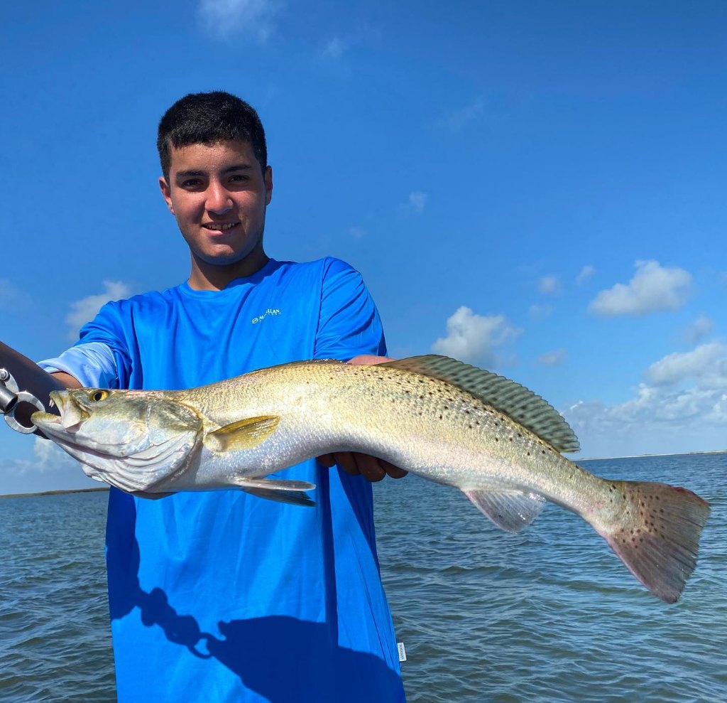 Reeled In this Nice Sea Trout in Rockport, TX