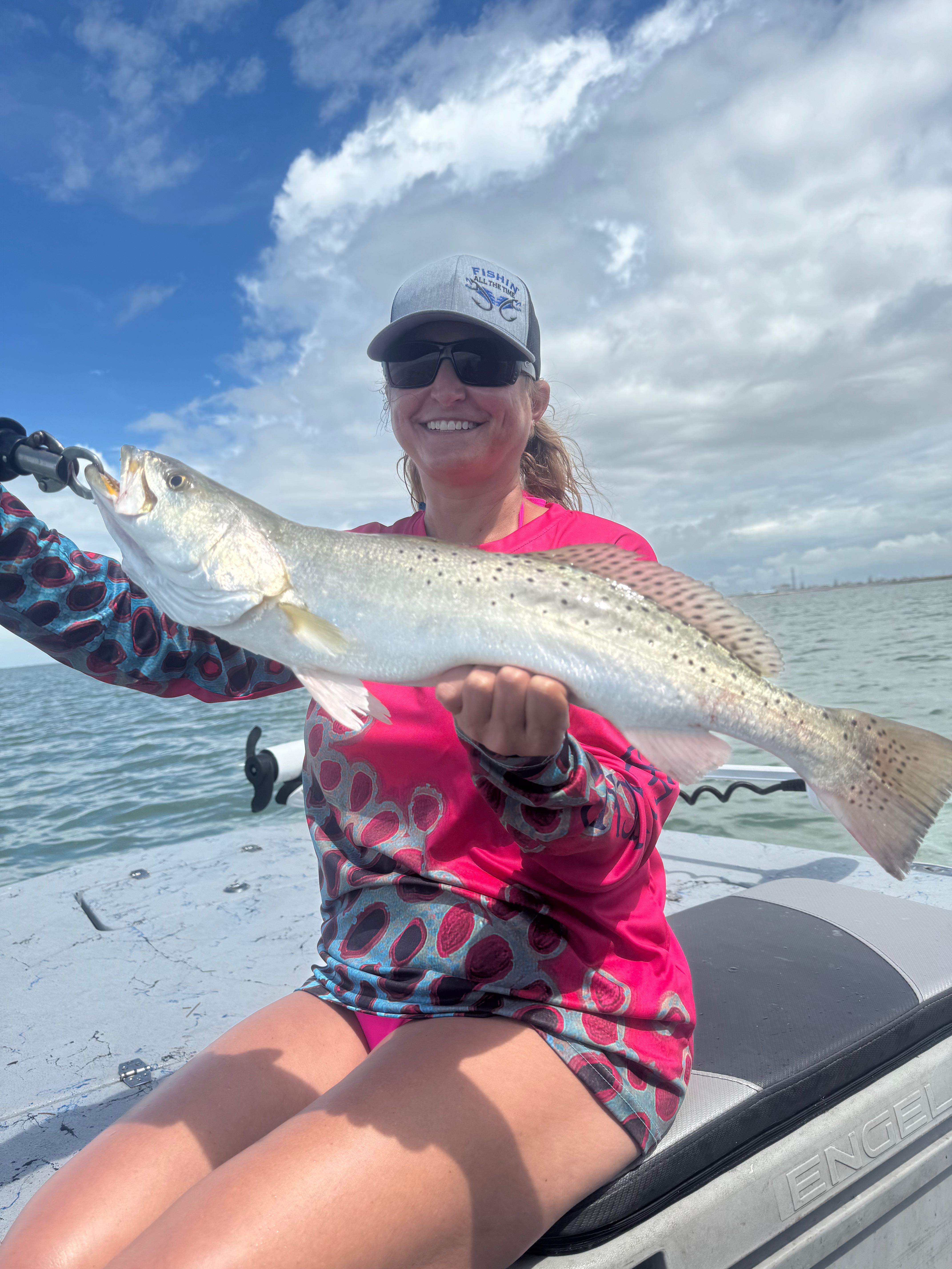 Speckled trout caught while fishing in Pleasanton TX waters