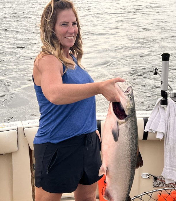 One big fish caught in MI