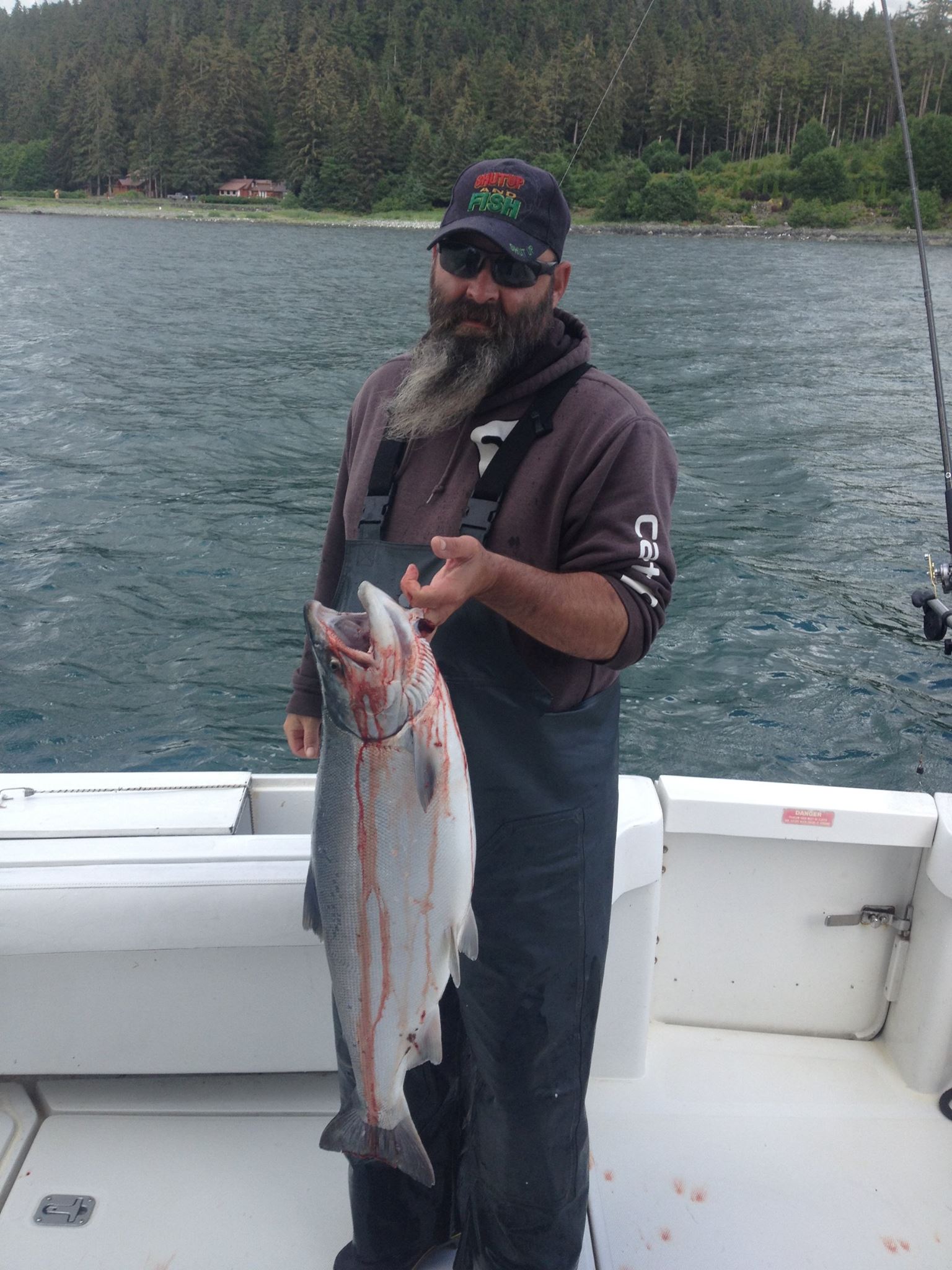 One angler fishing in Alaska