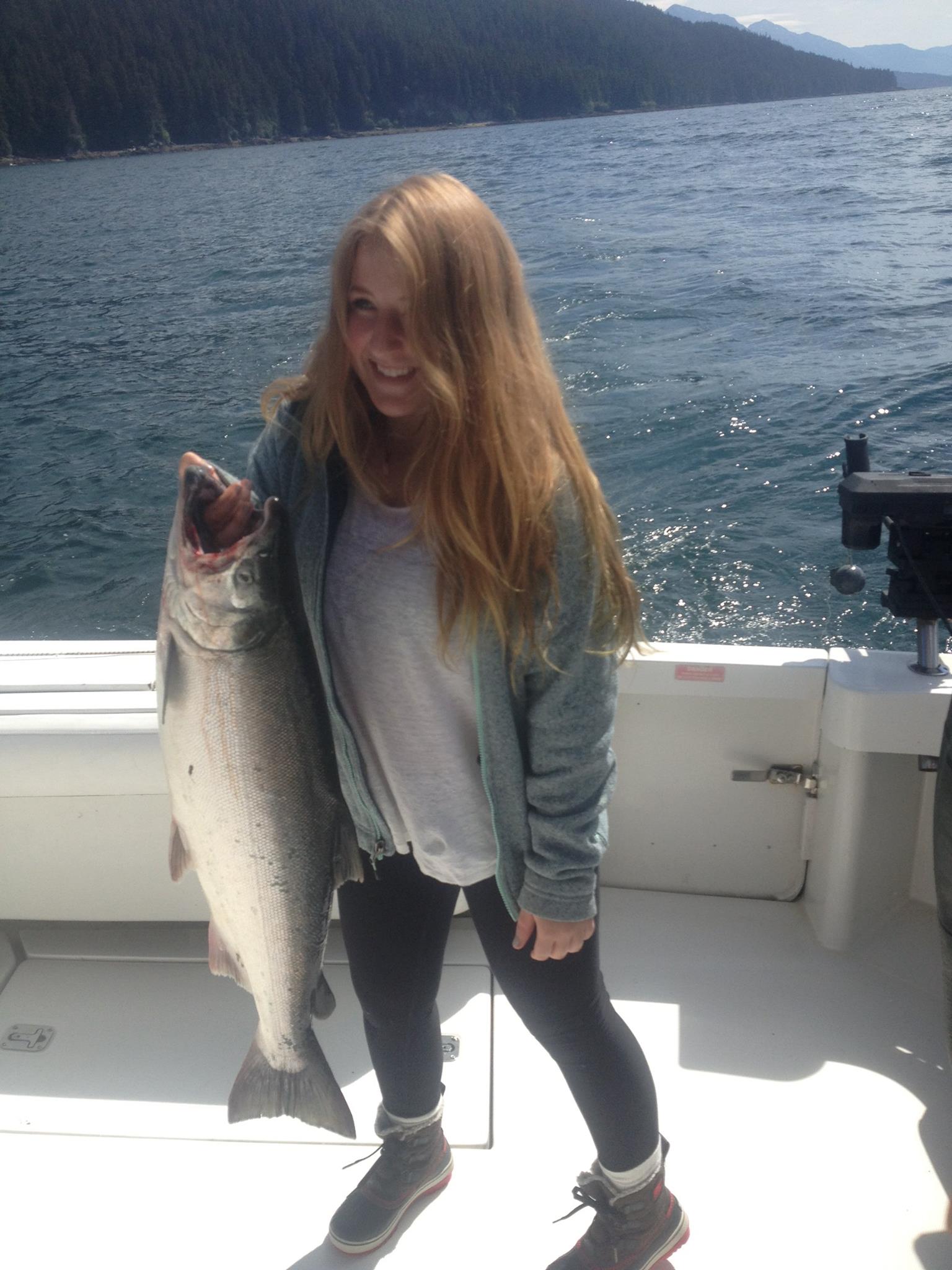 One angler fishing in Auke Bay