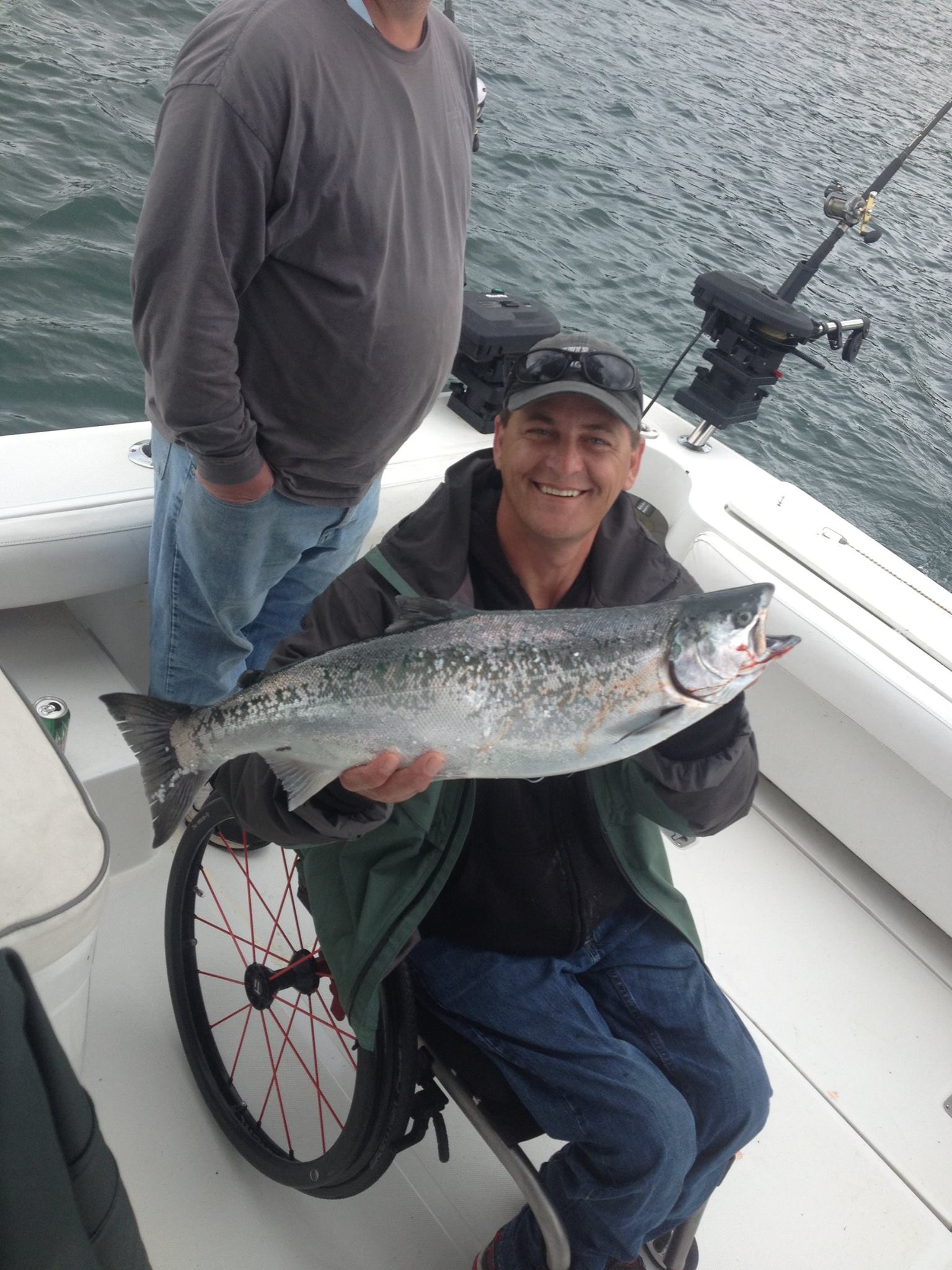 Coho salmon caught in Auke Bay during fishing tour