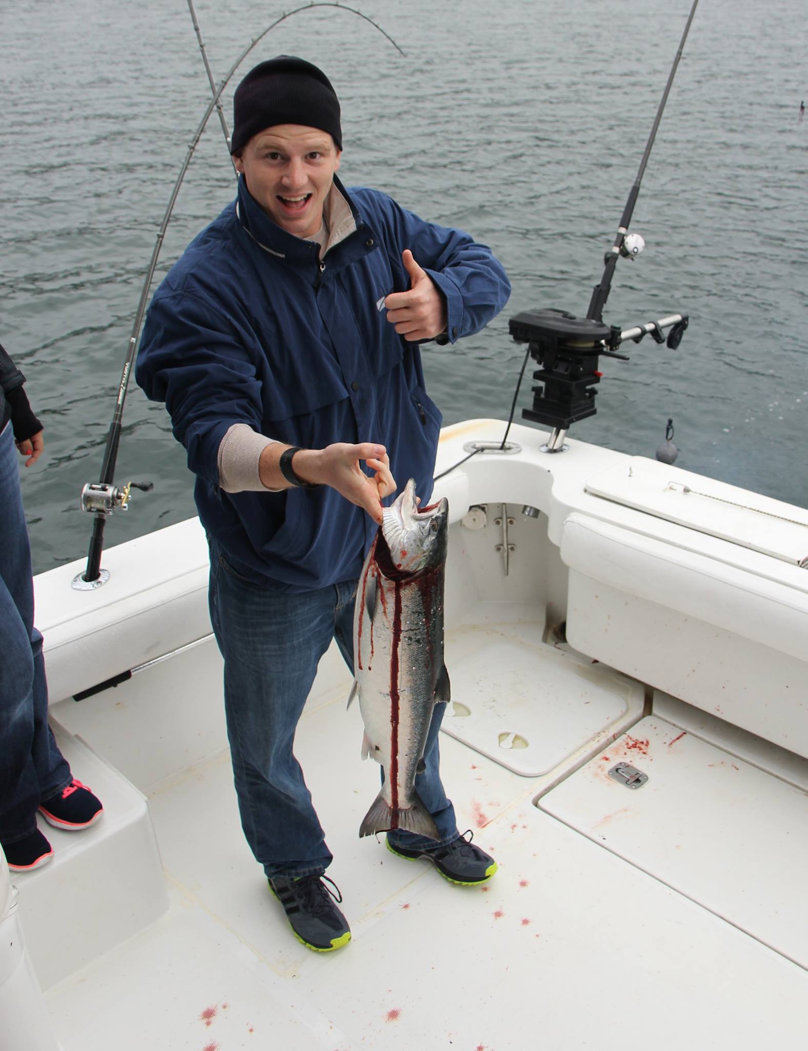 A lone angler fishing for the best catch in Auke Bay